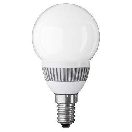 Goobay 3W E14 LED Bulb - Energy-Efficient White Globe Light for Bright Living Spaces | Item No. 4040849302794